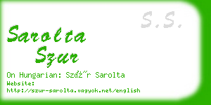 sarolta szur business card